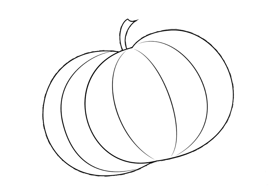 Coloring page Pumpkin for kids Print